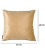 Beige Velvet Solid 16x16 inches Cushion Cover (5Pc)