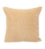 Beige Velvet Solid 16x16 inches Cushion Covers (1Pc)