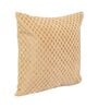 Beige Velvet Solid 16x16 inches Cushion Covers (1Pc)