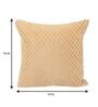 Beige Velvet Solid 16x16 inches Cushion Covers (Pack of 2)