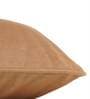 Beige Solid Velvet 20 x 20 Inches Cushion Cover