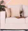 Beige Velvet Solid 24x24 inches Cushion Covers (Pack of 2)