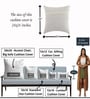 Beige Velvet Solid 24x24 inches Cushion Covers (Pack of 2)