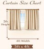 Beige Velvet Solid 5 Feet Blackout Window Curtains Set Of 2
