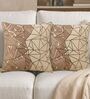 Beige Velvet 16 x 16 Inches Cushion Covers (2 Pieces)