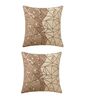 Beige Velvet 16 x 16 Inches Cushion Covers (2 Pieces)
