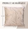 Beige Velvet Traditional 16x16 inches Cushion Covers (Pack of 2)