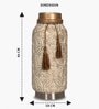 Beige Vintage Inspired Ceramic Cylindrical Shaped Vase