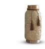 Beige Vintage Inspired Ceramic Cylindrical Shaped Vase