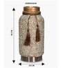 Beige Vintage Inspired Ceramic Cylindrical Shaped Vase