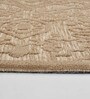 Beige Vintage Polyester 4 x 6 Feet Machine Made Carpet