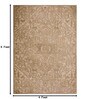 Beige Vintage Polyester 4 x 6 Feet Machine Made Carpet