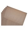 Solid Beige Vinyl Maze 18x12 Inches Placemats (Set of 6)