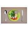 Solid Beige Vinyl Maze 18x12 Inches Placemats (Set of 6)