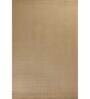 Beige Solid Viscose 5 ft x 7 ft Flat Weave Carpet