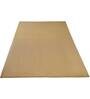 Beige Solid Viscose 5 ft x 7 ft Flat Weave Carpet