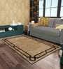 Buy Beige Viscose Abstract 5 x 7 Feet Hand Tufted Carpet