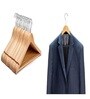 Beige Wood 1 Hook Cloth Hangers (Set Of 36)