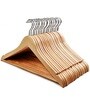 Beige Wood 1 Hook Cloth Hangers (Set Of 6)