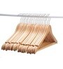 Beige Wood 1 Hook Cloth Hangers (Set Of 6)