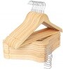 Beige Wood 1 Hook Cloth Hangers (Set Of 6)