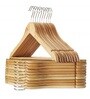 Beige Wood 1 Hook Cloth Hangers (Set Of 6)