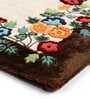 Buy Beige Floral Wool and Art Silk 4 ft x 6 ft Hand Tufted Carpet