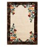 Buy Beige Floral Wool and Art Silk 4 ft x 6 ft Hand Tufted Carpet