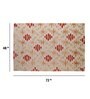 Buy Beige Abstract Wool and Art Silk 4 ft x 6 ft Hand Tufted Carpet