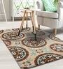 Buy Beige Persian Wool and Art Silk 4 ft x 6 ft Hand Tufted Carpet