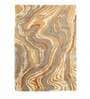 Buy Beige Wool and Viscose Abstract 5 x 7 Feet Hand Tufted Carpet