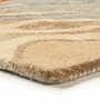 Buy Beige Wool and Viscose Abstract 5 x 7 Feet Hand Tufted Carpet