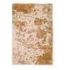 Buy Beige Wool and Viscose Abstract 4 x 6 Feet Hand Tufted Carpet