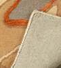 Buy Beige Wool and Viscose Abstract 5 x 7 Feet Hand Tufted Carpet