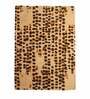 Buy Beige Wool and Viscose Abstract 5 x 7 Feet Hand Tufted Carpet