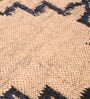 Beige Wool & Jute Abstract 108 x 72 Inches Hand Woven Dhurries