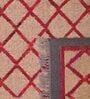 Beige Wool & Jute Geometric 108 x 72 Inches Hand Woven Dhurries