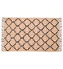 Beige Wool & Jute Abstract 108 x 72 Inches Hand Woven Dhurries