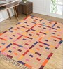 Beige Wool & Jute Geometric 108 x 72 Inches Hand Woven Dhurries