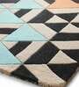 Buy Multicolor Geometric Wool 4 ft x 6 ft Hand Tufted Carpet
