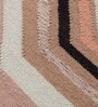 Beige Wool Geometric 6 x 9 Feet Hand Woven Carpet