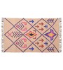 Beige Wool & Jute Abstract 60 x 36 Inches Hand Woven Dhurries