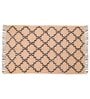 Beige Wool & Jute Abstract 72 x 48 Inches Hand Woven Dhurries