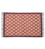 Beige Wool & Jute Geometric 96 x 60 Inches Hand Woven Dhurries