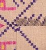 Beige Wool & Jute Abstract 96 x 60 Inches Hand Woven Dhurries