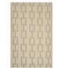 Beige Wool 5 ft X 8 ft Hand Woven Dhurrie
