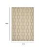 Beige Wool 5 ft X 8 ft Hand Woven Dhurrie