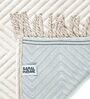 Beige Zig-Zag Velvet 1 Seater Sofa Cover (Pack of 4)