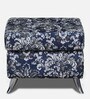 Beijing Ottoman In Blue Floral Design