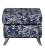 Beijing Ottoman In Blue Floral Design